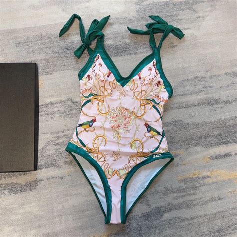 gucci swimsuit one piece|Gucci flower bikini.